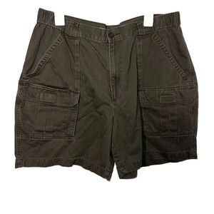 Savane Shorts Mens 38 Olive Cargo Elastic Waist Outdoor Hiking Utility